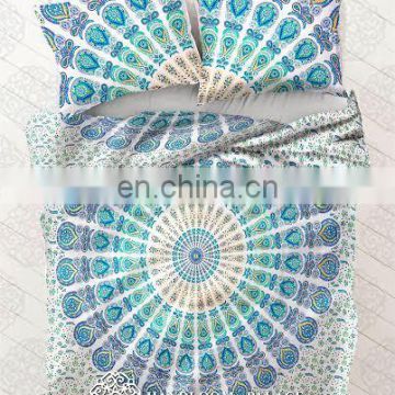 Bohemian Indian Mandala Duvet Cover Ethnic Quilt Cover Decor Doona Cover Blanket With Two Pillow Cover Throw