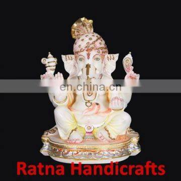 Ganesh Figurine Marble Statue D014