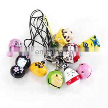 Cute custom metal cartoon little bell key ring