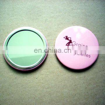 Custom small round tin mirror for promotion gift