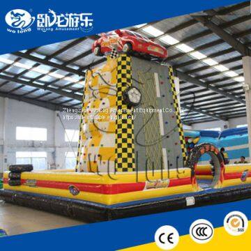 Giant Inflatable Climbing Rock Wall/Inflatable Climbing Wall With Slide