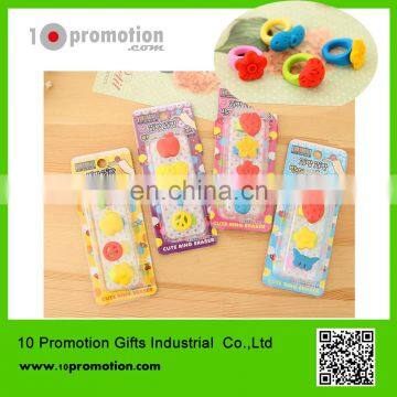 creative stationery rubber /colorful fruit ring patten Eraser for children study