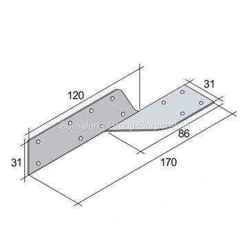 Galvanized steel building material timber connector hurricane ties