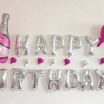 birthday balloon set foil balloon helium balloon mylar balloon party balloon beer bottle balloon