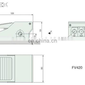 GOGO ATC 5 Way Pneumatic Air Pvc Foot Valve 1/4 Inch BSP 4F210-08 Manual Plastic photo-4