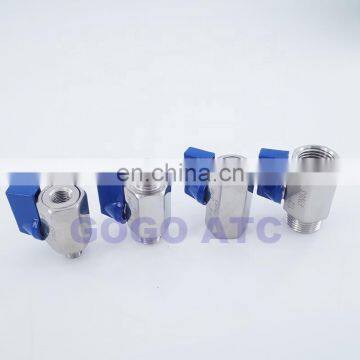 GOGO High Quality Ball Valve Stainless Steel 3/4 1 Inch BSP Female Male Thread 2 Way Mini Ball Valve SS304 SS316 Brewer Hardware