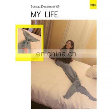 Mermaid Tail Knitted Blanket