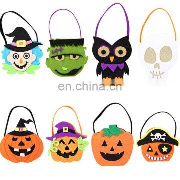 Sturdy and Fun Halloween Pumpkin Trick or Treat Bags Felt Candy Tote Bag photo-3