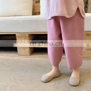 6730 Quickly Delivery Supplier 2020 Spring Children Girls' Soft Wide Leg Pants