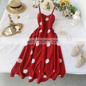 TWOTWINSTYLE Vintage Strapless Off Shoulder Backless DOT Dresses Female Fashion 2020 photo-4