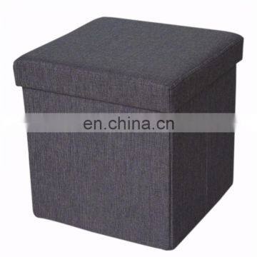 Customized modern  home furniture  fine corduroy cube foldable storage ottoman stool