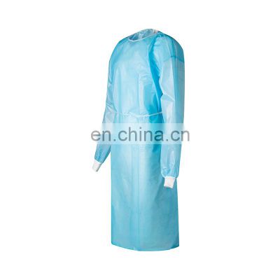 Disposable surgical gown With Back  Isolation Gown with Knit Cuff Hospital medical sterile disposable surgical gowns coverall