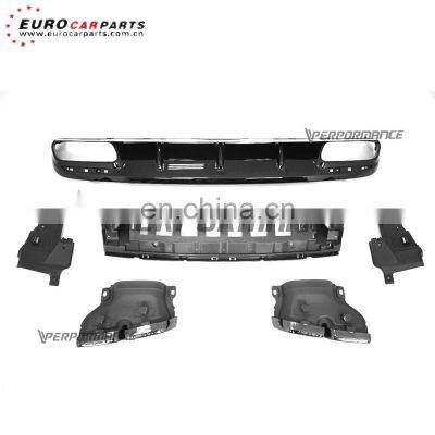 C217 diffuser with exhaust tips fit S-class C217 sport to S63 style diffuser with pipes