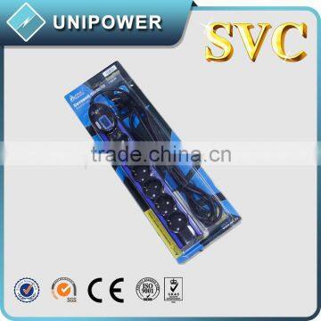 Surge Protector, LED Digital Display, 6 Sockets