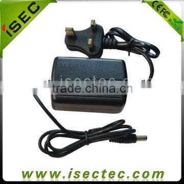 European/ UK/ US/ Australia standrad DC12V 5A CCTV power adapter