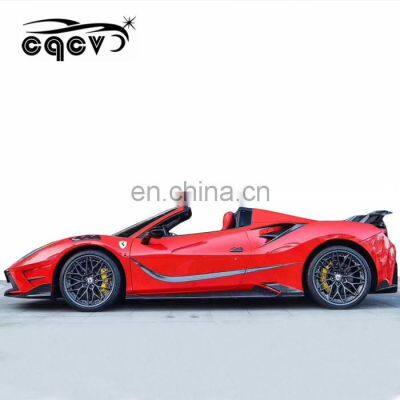 Body Kit for Ferrari 488 in ms Style Front Bumper Rear Bumper Hood Carbon Fiber Front Lip Rear Lip Side Skirts Fenders Canard photo-2