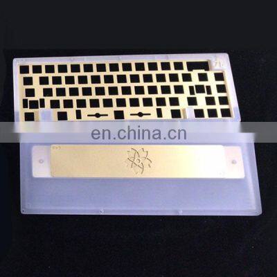 Keyboard service CNC customized polycarbonate mounting keyboard Aluminum CNC customized polycarbonate keyboard machined service