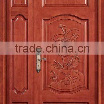 Best double open solid wood door design