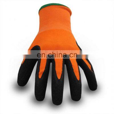 Firm Grip Wear-resistant Crinkle Latex Coated Safety Work Gloves photo-5