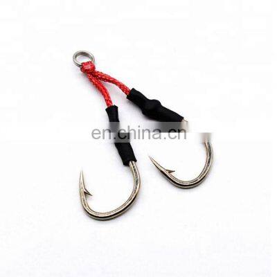 New Product High Carbon Steel 10#-20# Double Jig Assist Hooks for Slow Jigging Lure and Trolling Saltwater Fishing photo-4