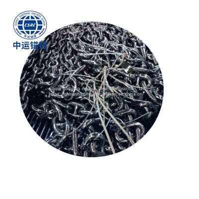 67mm Black Painted Floating Wind Power Platform Studless Link Anchor Chain