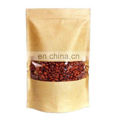 Biodegradable custom resealable doypack zip lock mylar bags stand up pouch  kraft paper bags