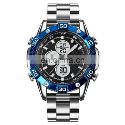 Luxury SKMEI 1838 Watches Men Quartz Stainless Steel Analog Waterproof Male Digital Watches for Men