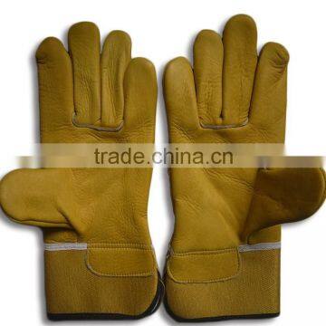 safety protective cow grain warm leather driving gloves