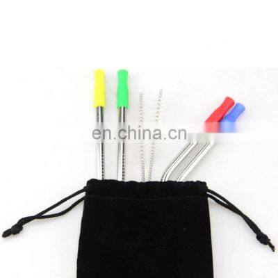 2021 Bag Brush Straight Colourful Clean Bulk Drinking Thick Reusable Stainless Steel Straws
