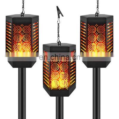 Outdoor Waterproof Night Lights Solar Lantern Lights Garden Led Flickering Flame Lamp Landscape Lighting for Courtyard Balcony