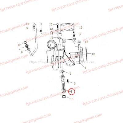 MAN D2066 Turbocharger oil return pipe 05703-5395