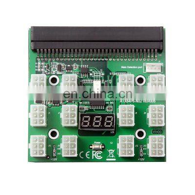 12v 12 Port 6 Pin 1200w Server Power Supply Breakout Board Adapter For Gpu Game/breakout Board 24pin photo-5
