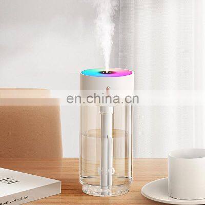 Newest Amazon Top Seller Car Mini Humidifier Usb Mist Diffuser Desktop Portable Air Humidifier With Colorful Led Light photo-2