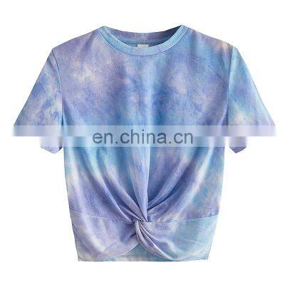 Customized design mix color size 100% cotton Custom Crop top Shirt with high quality