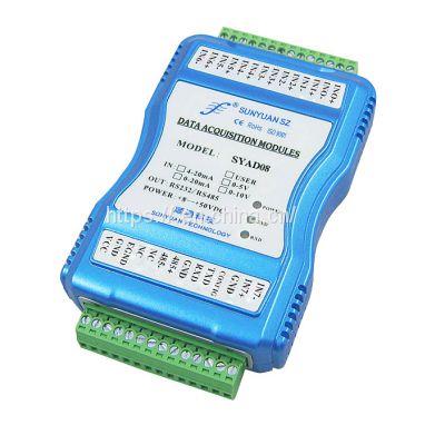 Multi-Channel Analog Signal to RS232/485 Data Acquisition Modules with LED Display