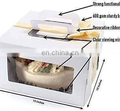 Customized LOGO Kraft Paper Cookie Cup Cake Box With PVC Window Plastic Printed Cupcake Packaging Boxes photo-4