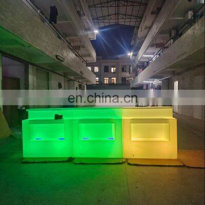 Color changing LED Event Rental Restaurant Bar Tables Remote Control RGB Colors Nightclub LED Lighted Bar Counter