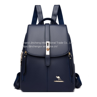 Travel Backpack Ladies Vegan Leather Backpacks For Woman With Custom Printed Logo photo-4