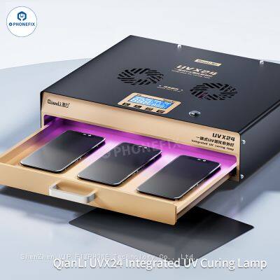 QianLi UVX24 integrated UV curing lamp 16-inch large area light box with 50 365/395 dual-wavelength UV LED chips