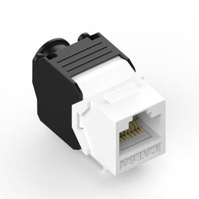 UTP Cat5e Cat6 Cat6a High Speed Termination Black White Keystone Jack photo-2
