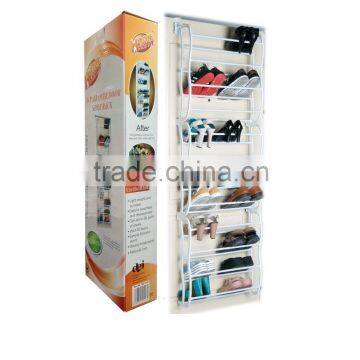 Hot Selling 36 Pairs Over the Door Plastic Shoe Rack