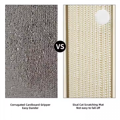 MEOW LOVE Cat Scratch Board L Shape Cat Scratcher Pad No Debris With Ball Toy Solid Wood Furniture Protector for Cats photo-4