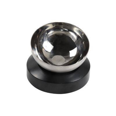 Wholesale Custom Tilted Cat Bowl - Detachable Stainless Steel Single Dish for Kittens, New 2024 Anti-Whisker Stress Pet Feeder