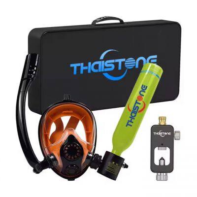 THAISTONE Lung Tank 0.5L Mini scuba Diving Dive air tank with Snorkeling Mask Set