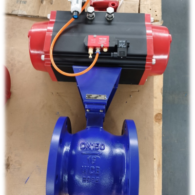 V-Type Ball Valve With 316 Stainless Steel Body for Paper Pulp Control