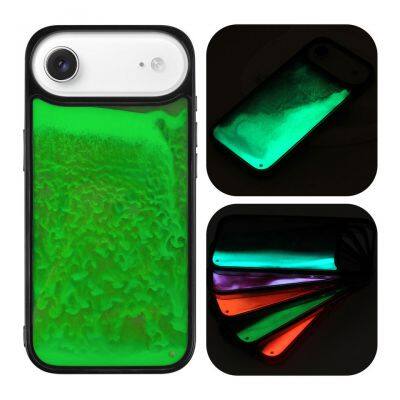 Quicksand Glitter Flowing Neon 3D Shockproof Glow in the Dark Luxury Mobile Phone Case for 17 16 15 photo-2