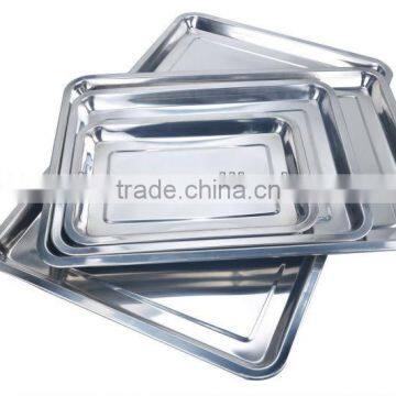 stainless steel square serving tray 2cm