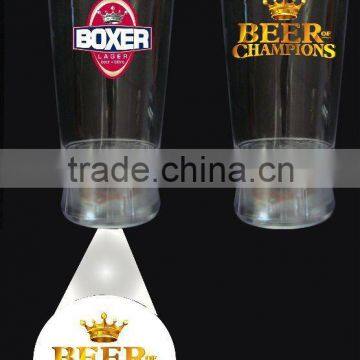 2014 hot selling Summer drinking projection cup for party and pub, led flashling cup, led logo projector cup ,custom led cup