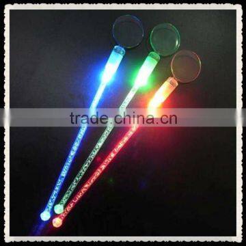 2015 fashion battery hot selling colorful walking stick with flashlight