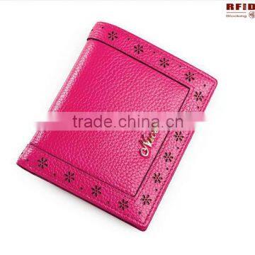 RFID Blocking Vintage Style Short Women Wallet/lady purse